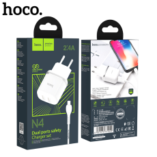 Reiseladegerät Hoco 2in1 N4 Aspiring 2.4A Dual USB, iPhone Lightning