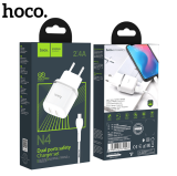 Reiseladegerät HOCO 2in1 N4 Aspiring 2.4A Dual USB, Micro