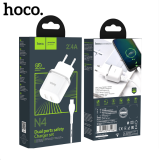 Reiseladegerät HOCO 2in1 N4 Aspiring 2.4A Dual USB, Type-C