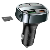 Car FM E70 Hoco Bluetooth Transmitter, Type-C 30W + USB 5V